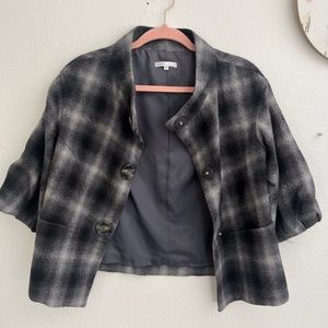 Vince cropped plaid jacket